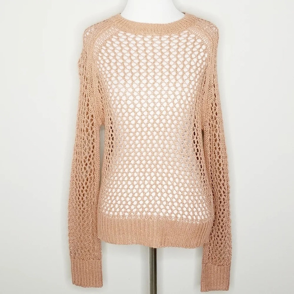 NWT 360 Sweater Amira Linen Silk Open Knit Sweater - Picture 2 of 8